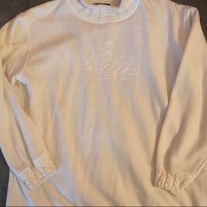 Cute White Mock Neck Sweater